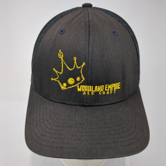Woodland Empire Ale Craft Fitted Mesh Back Trucker Hat Black One Size - Picture 2 of 8